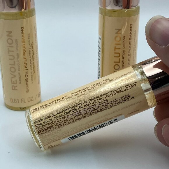 Makeup Revolution London Baking Oil Long-Lasting 0.61 Oz 18 ml Pack Of 3 Pieces - Picture 6 of 9